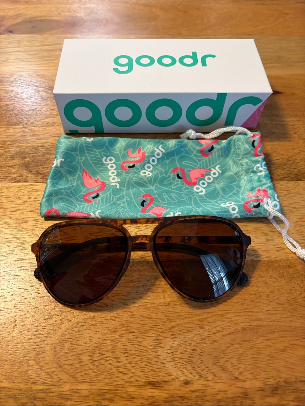 goodr Mach G Brown Tortoiseshell Aviator Sunglasses